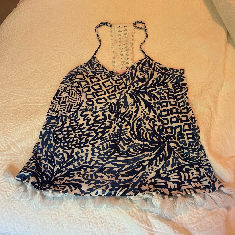 Lilly Pulitzer blue and white top - XS
